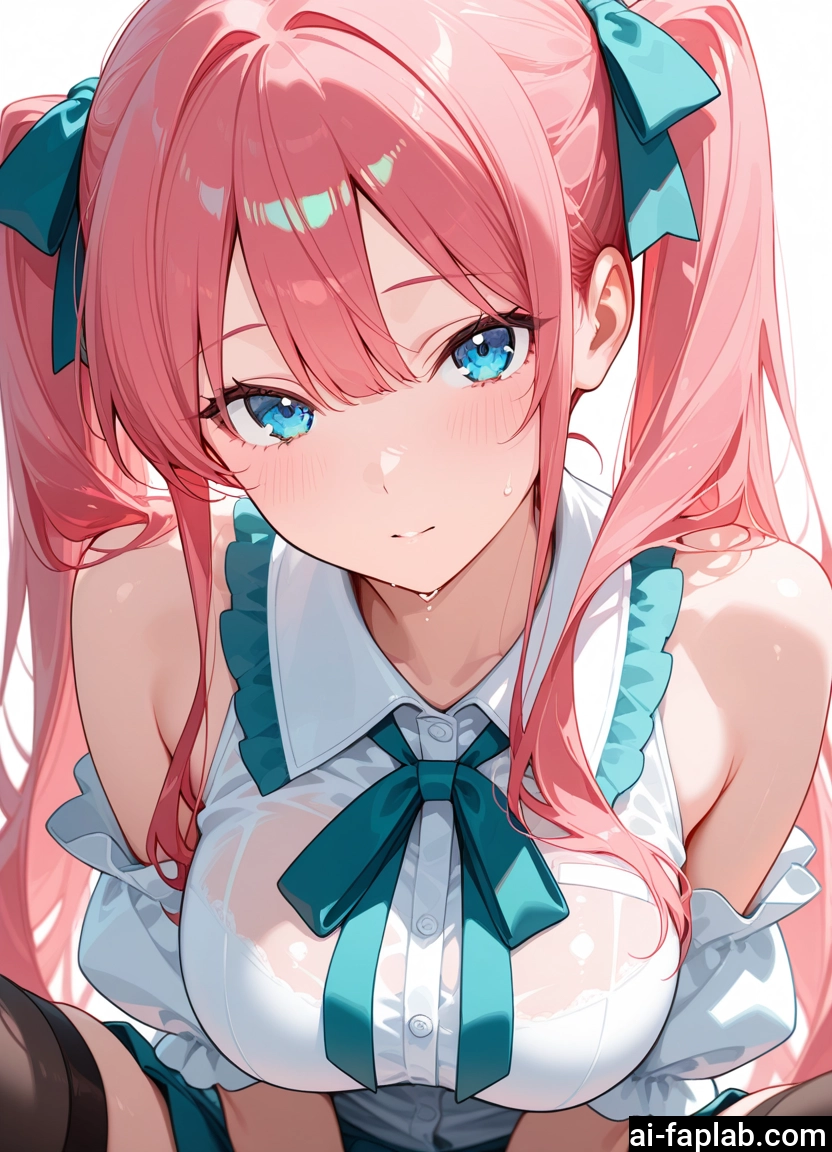 1girl, breasts, twintails, solo, pink hair, blue eyes · Yamete.gg