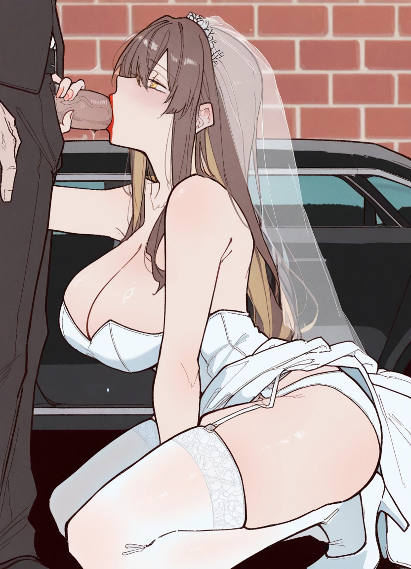 1girl, breasts, penis, hetero, oral, fellatio · Yamete.gg