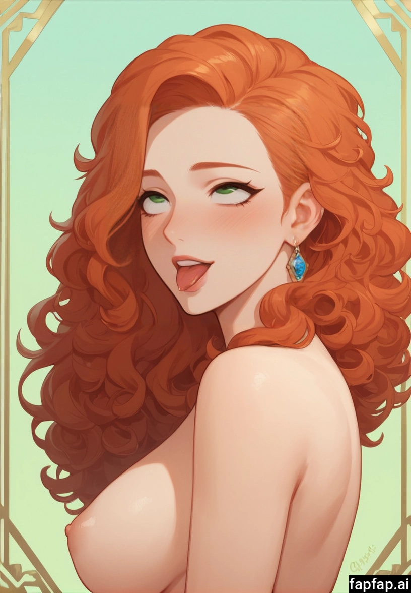 1girl, breasts, solo, tongue, nipples, tongue out