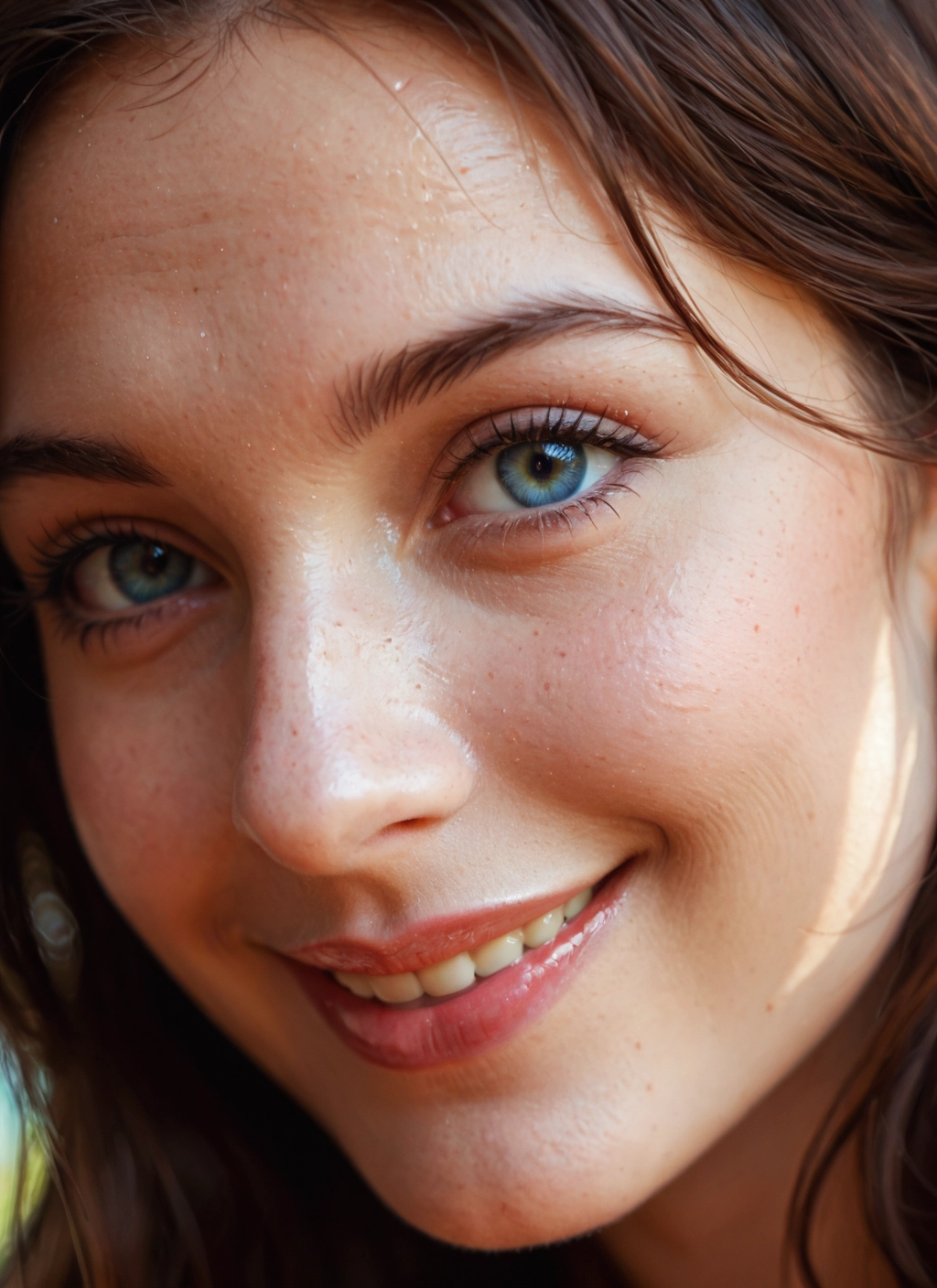 1girl, solo, smile, blue eyes, realistic, looking at viewer · Yamete.gg