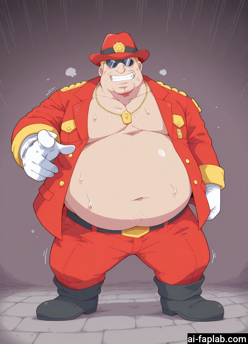 bara, 1boy, male focus, solo, sunglasses, hat · Yamete.gg