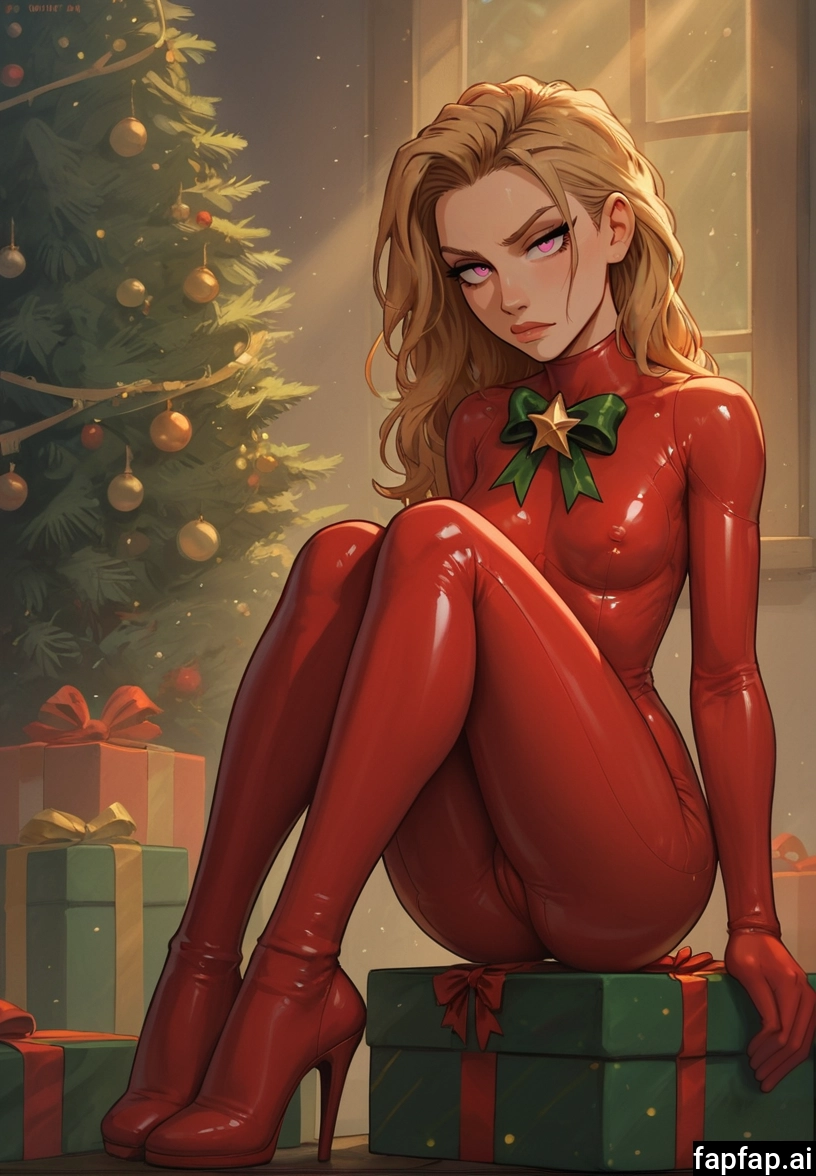 1girl, solo, bodysuit, long hair, gift, breasts · Yamete.gg