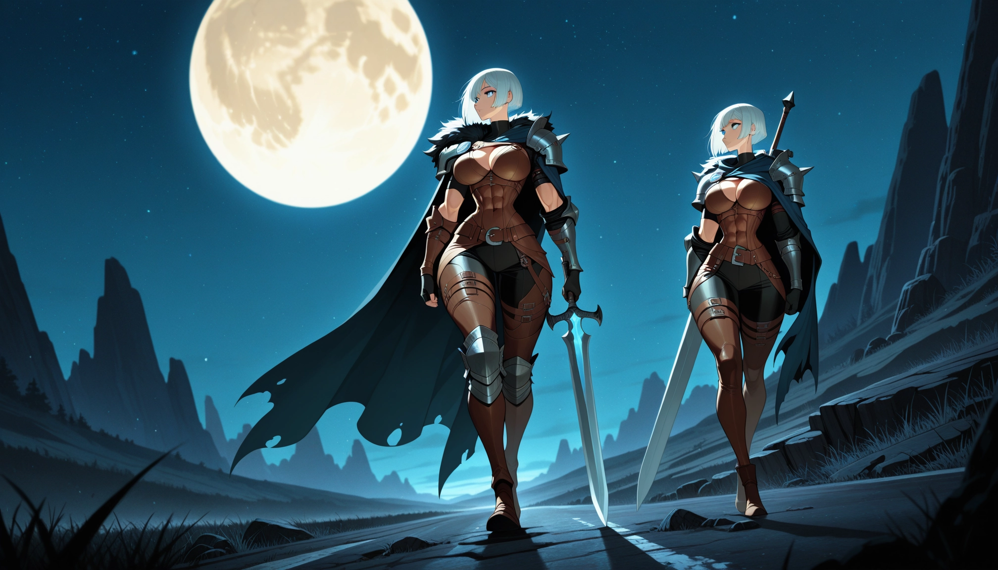 1girl, breasts, armor, sword, weapon, solo · Yamete.gg