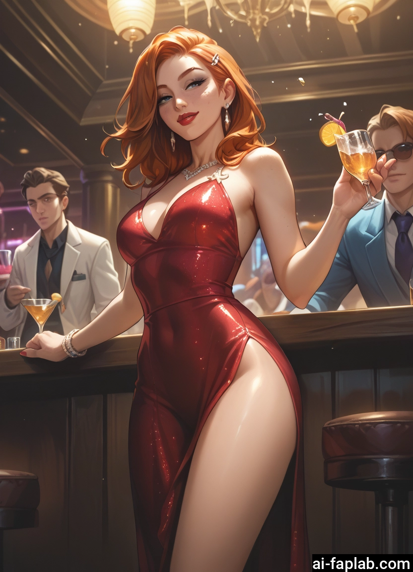 dress, breasts, 1girl, jewelry, red dress, sunglasses