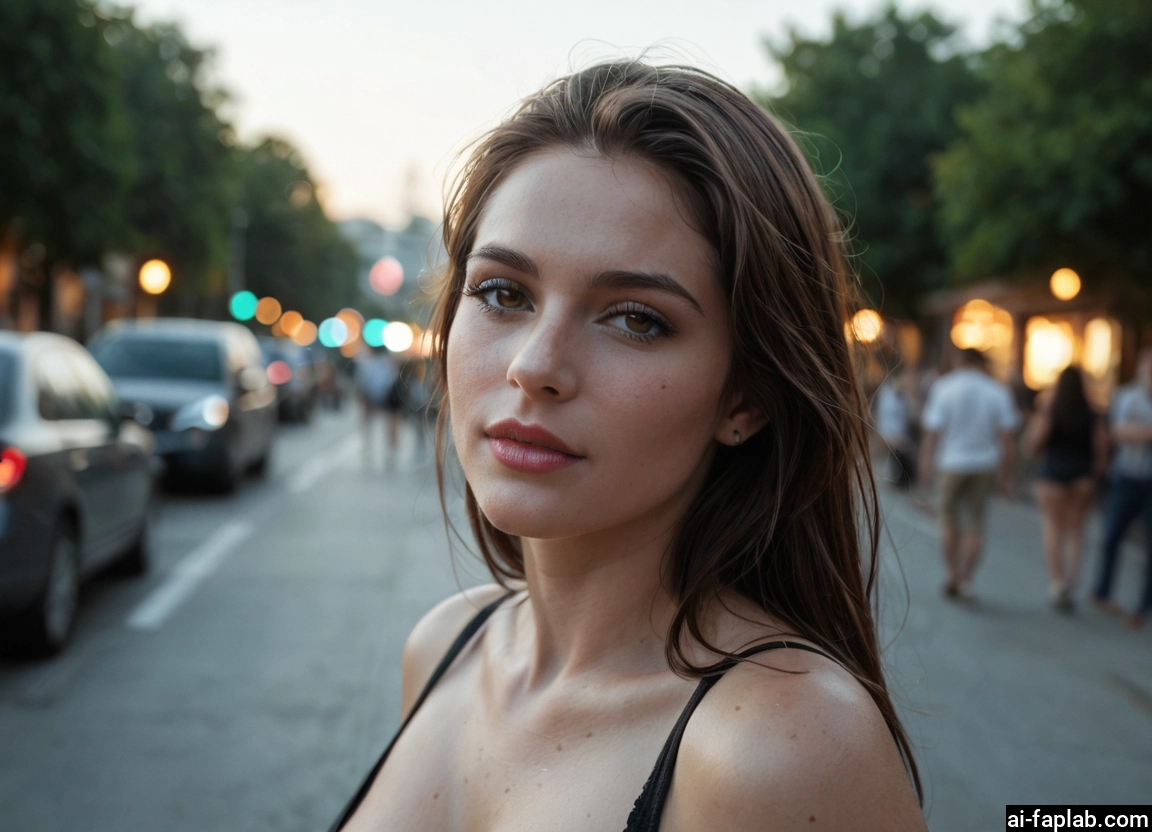 1girl, car, motor vehicle, ground vehicle, looking at viewer, brown eyes