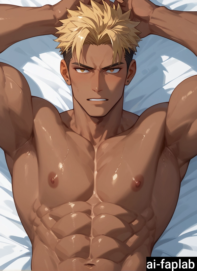 male focus, 1boy, pectorals, muscular, solo, muscular male