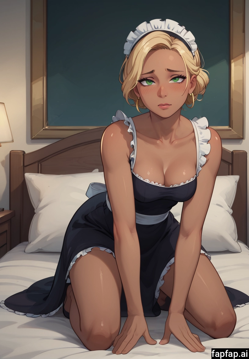 1girl, solo, breasts, green eyes, blonde hair, cleavage · Yamete.gg