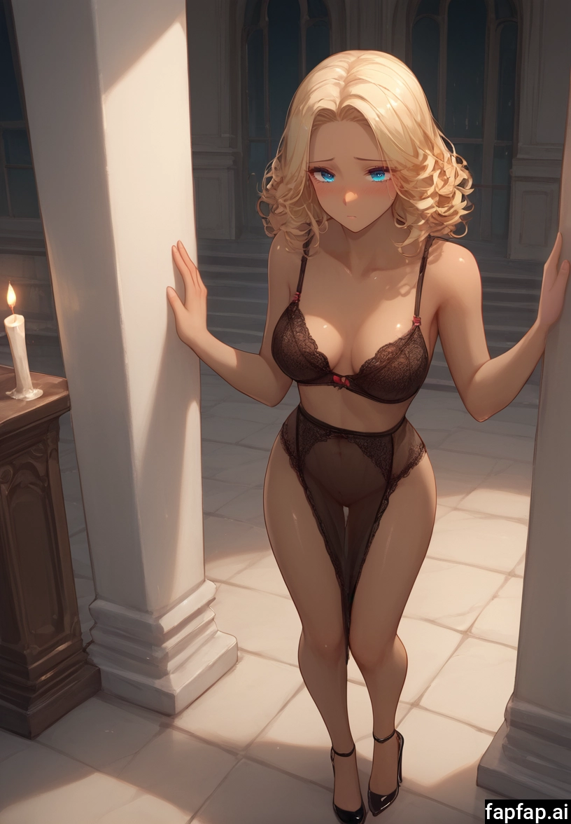 1girl, breasts, solo, blonde hair, underwear, bra · Yamete.gg