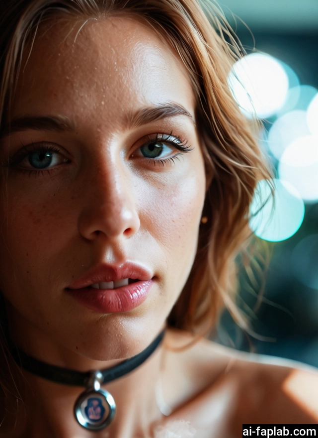 1girl, solo, choker, realistic, looking at viewer, lips