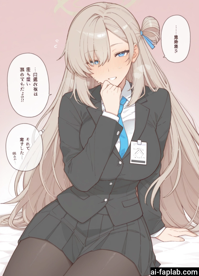 1girl, pantyhose, blue eyes, long hair, solo, skirt