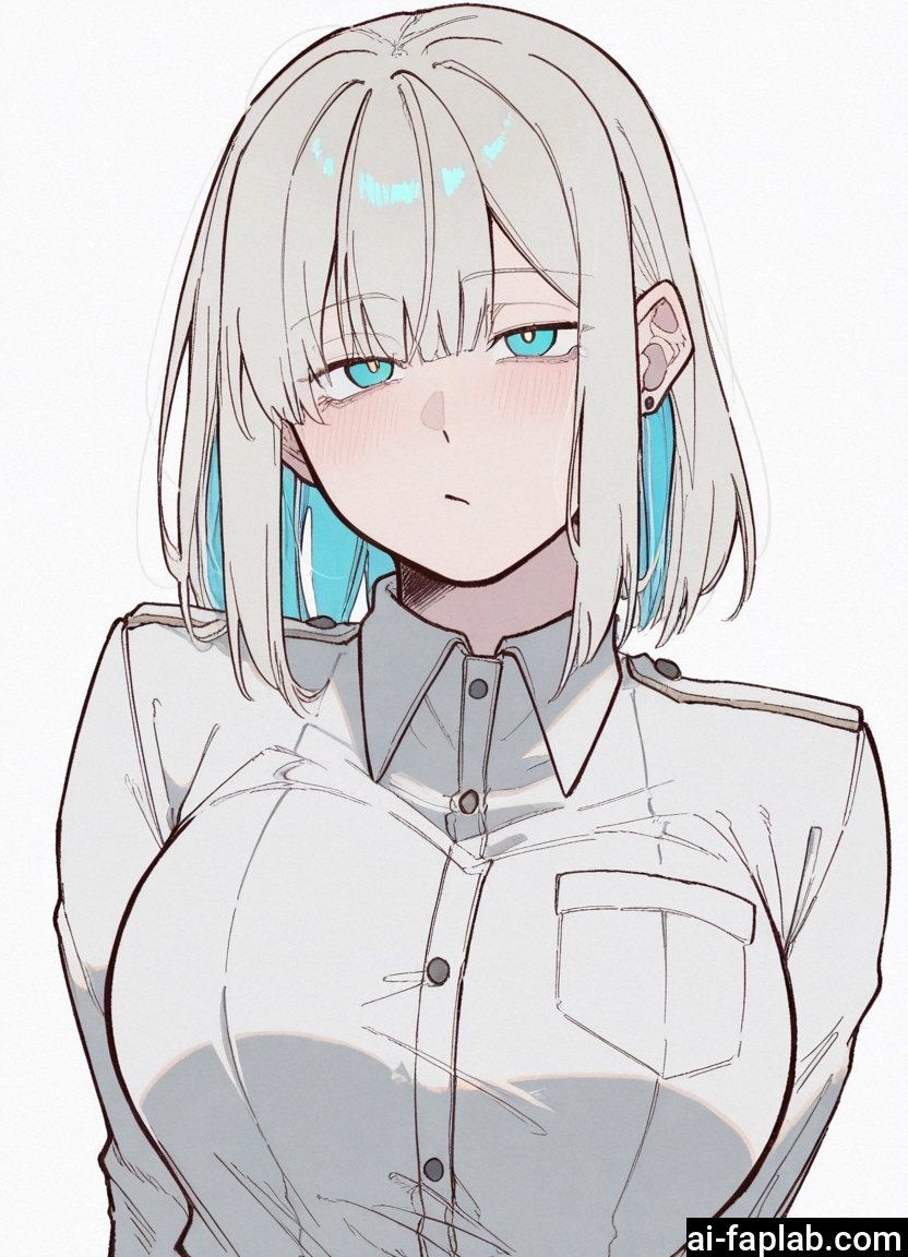 1girl, solo, breasts, shirt, looking at viewer, white background · Yamete.gg