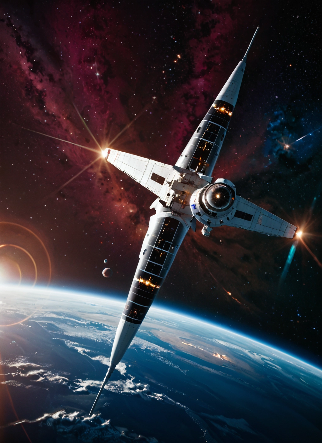 no humans, space, planet, earth (planet), star (sky), space craft