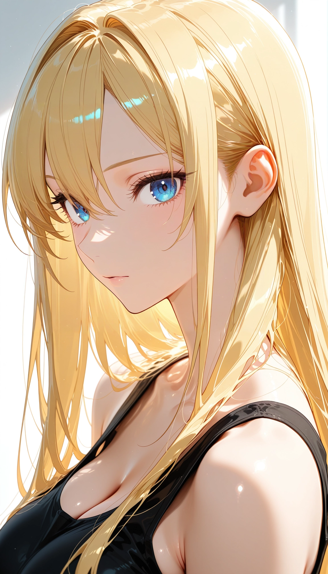 1girl, blonde hair, solo, blue eyes, breasts, looking at viewer · Yamete.gg