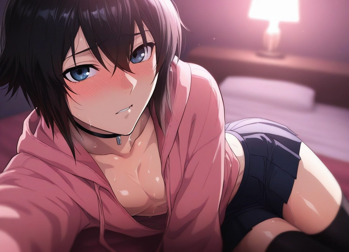 skirt, 1girl, thighhighs, breasts, blush, solo · Yamete.gg