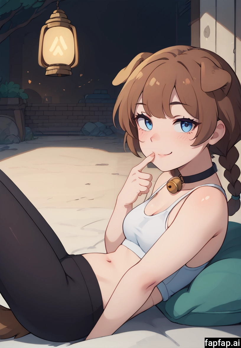 1girl, solo, animal ears, blue eyes, brown hair, braid · Yamete.gg