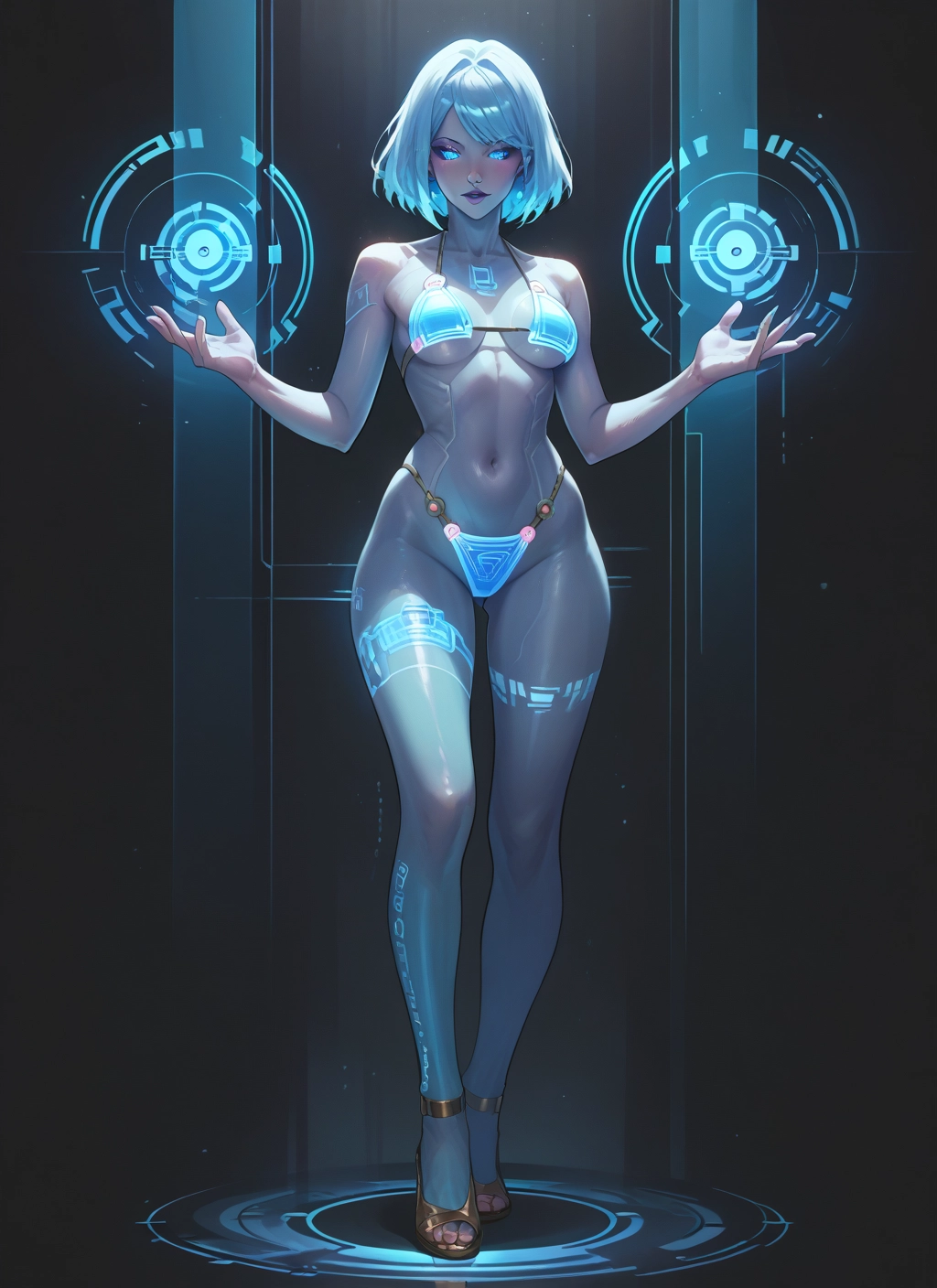 1girl, solo, breasts, swimsuit, bikini, blue eyes · Yamete.gg