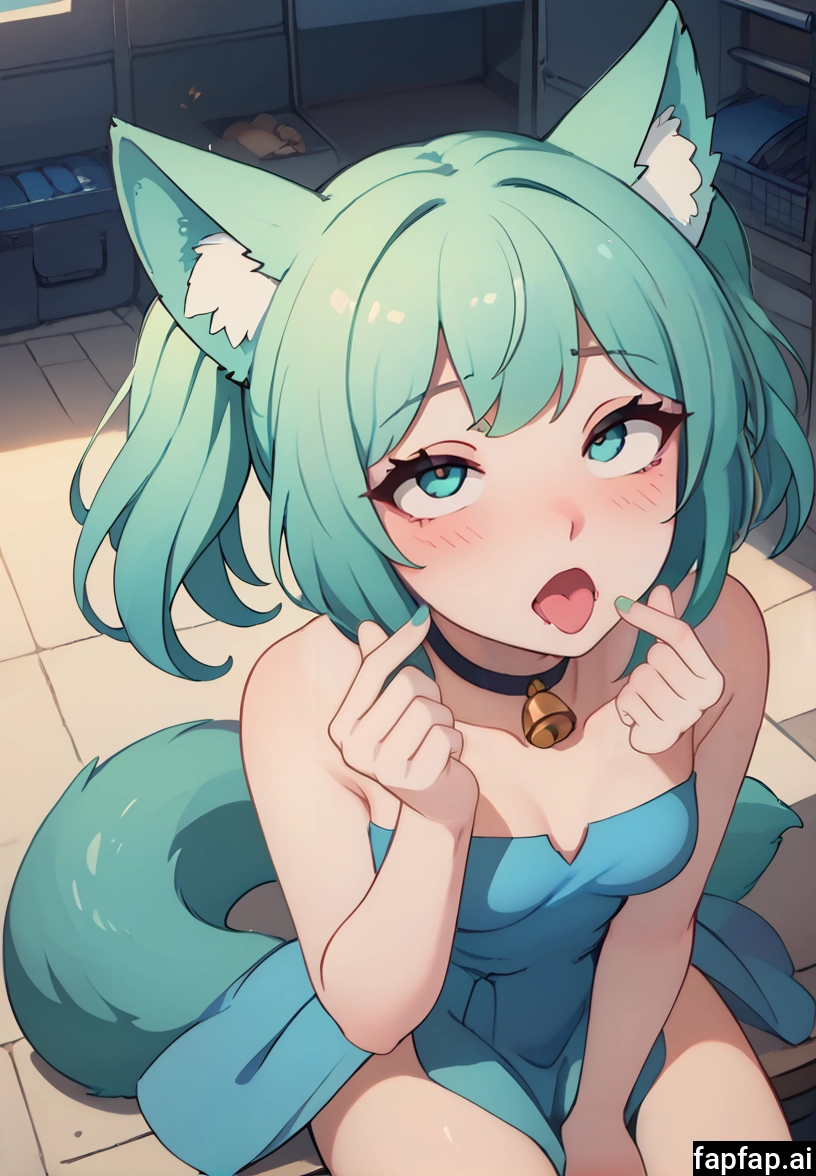 1girl, animal ears, breasts, bell, solo, dress · Yamete.gg