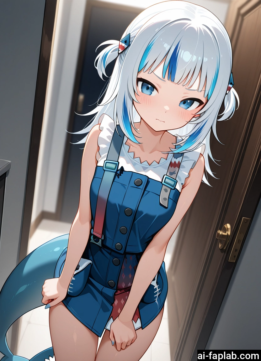 1girl, tail, solo, blue eyes, fish tail, multicolored hair · Yamete.gg