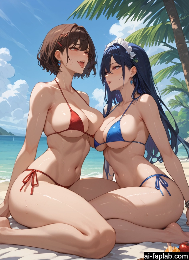 breasts, multiple girls, swimsuit, bikini, 2girls, large breasts