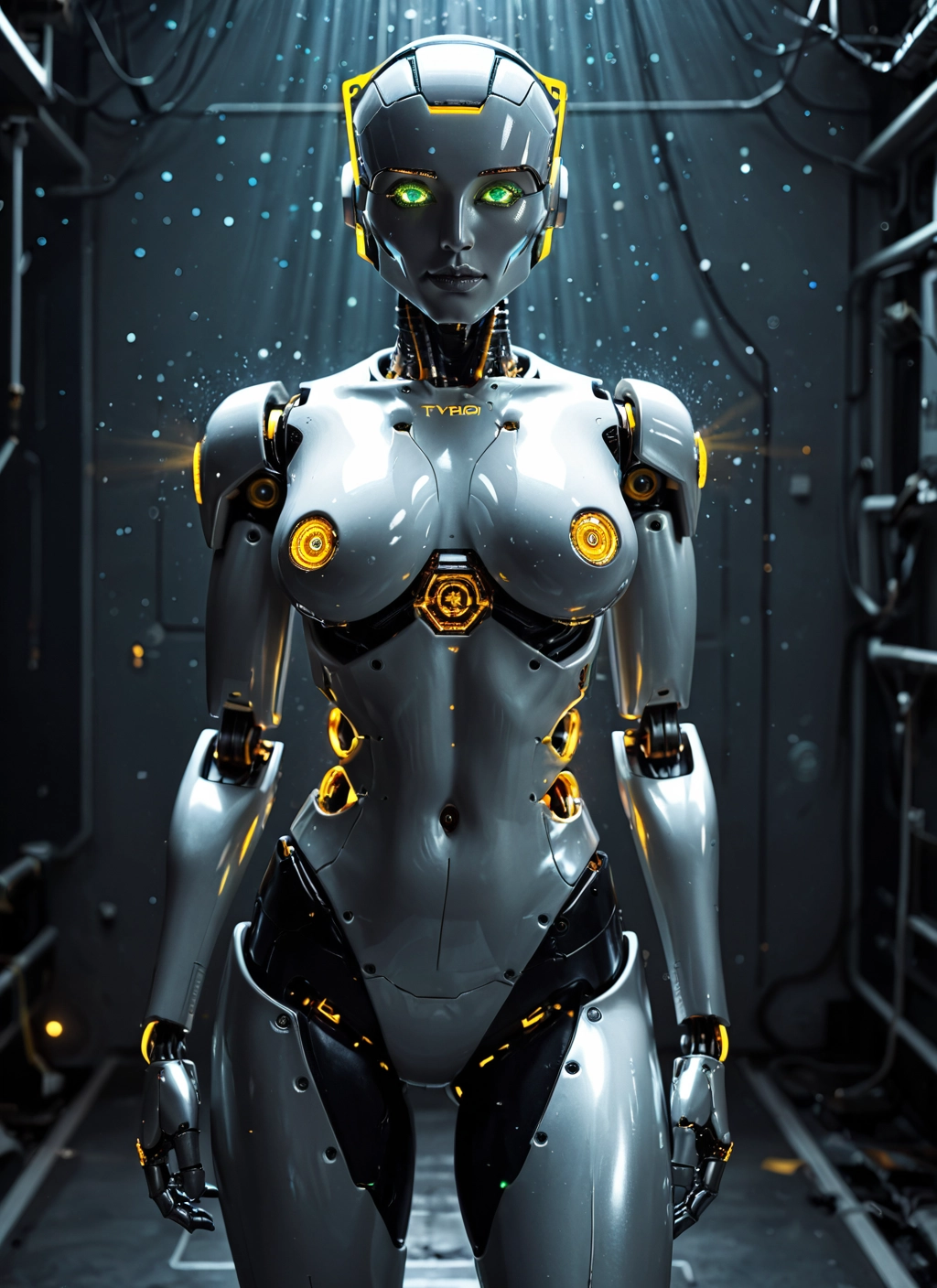 1girl, solo, breasts, robot, robot joints, humanoid robot
