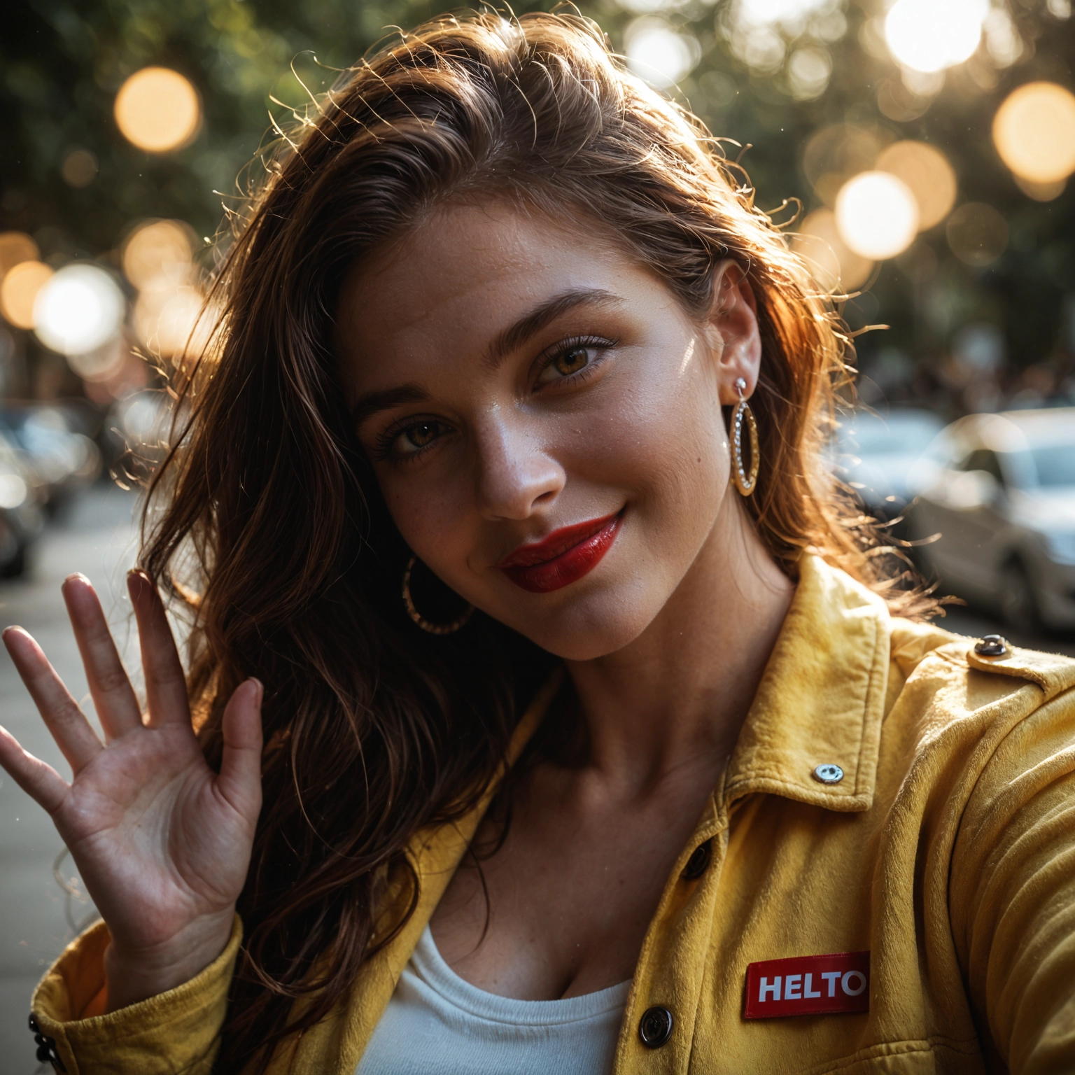 1girl, solo, earrings, jewelry, realistic, brown eyes · Yamete.gg