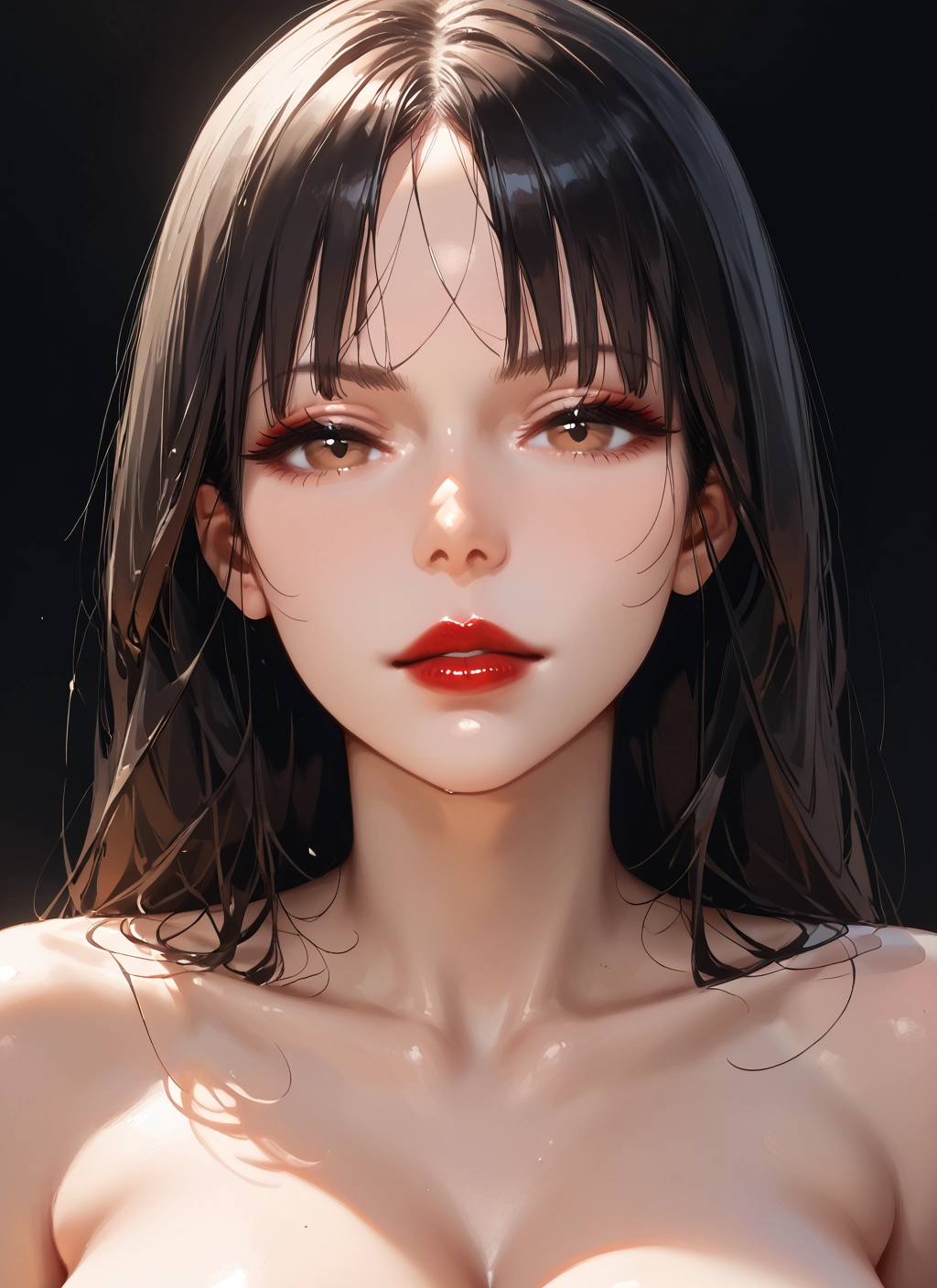1girl, solo, breasts, brown eyes, looking at viewer, long hair · Yamete.gg