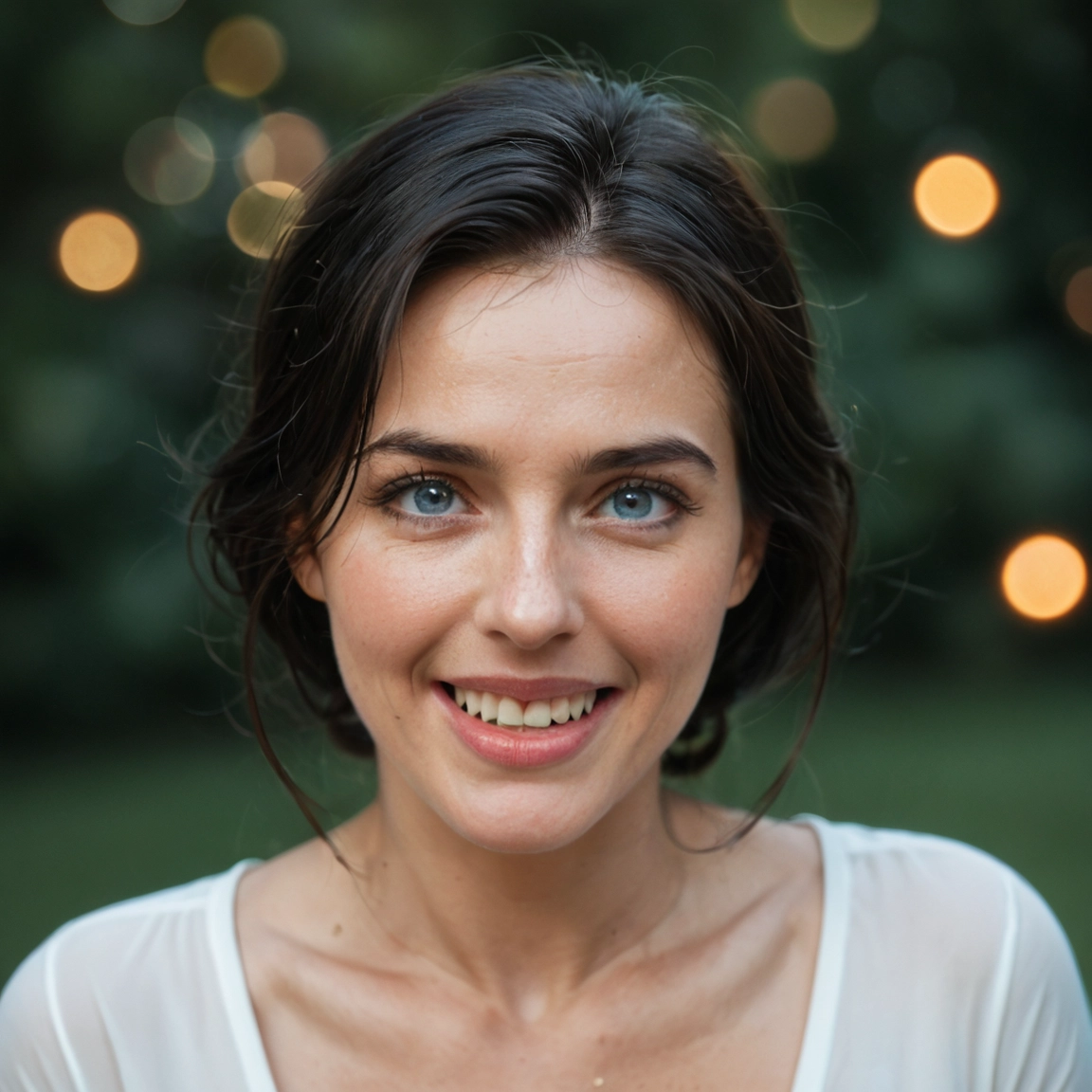 1girl, solo, blue eyes, teeth, looking at viewer, smile · Yamete.gg