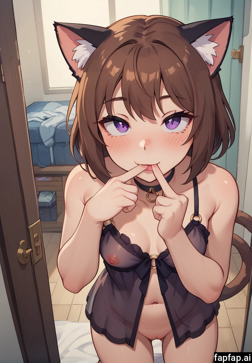 1girl, solo, animal ears, breasts, brown hair, looking at viewer · Yamete.gg