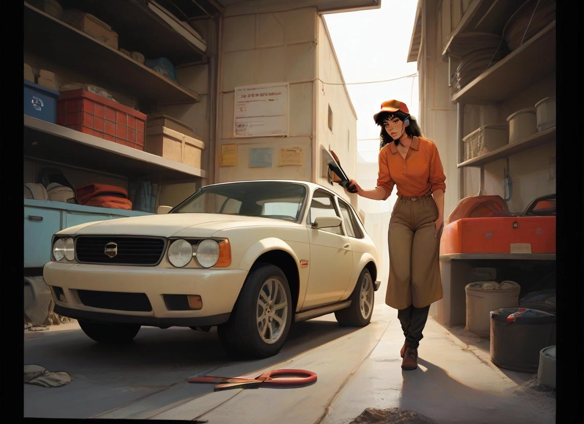 ground vehicle, motor vehicle, car, 1girl, hat, shirt · Yamete.gg