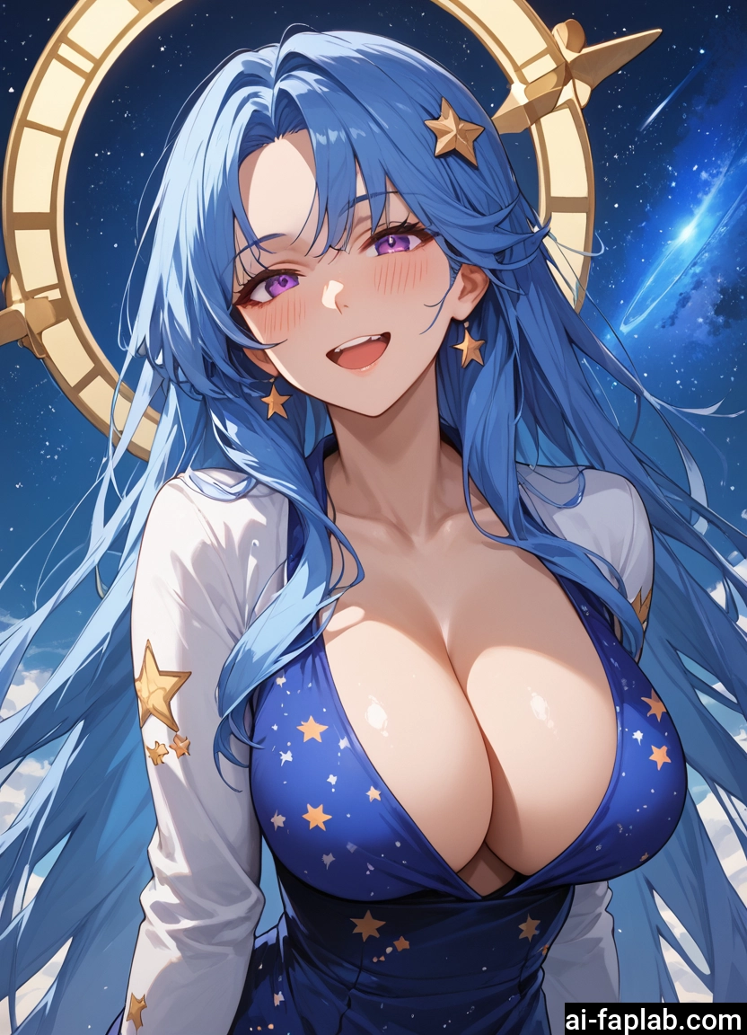 breasts, 1girl, long hair, large breasts, open mouth, cleavage
