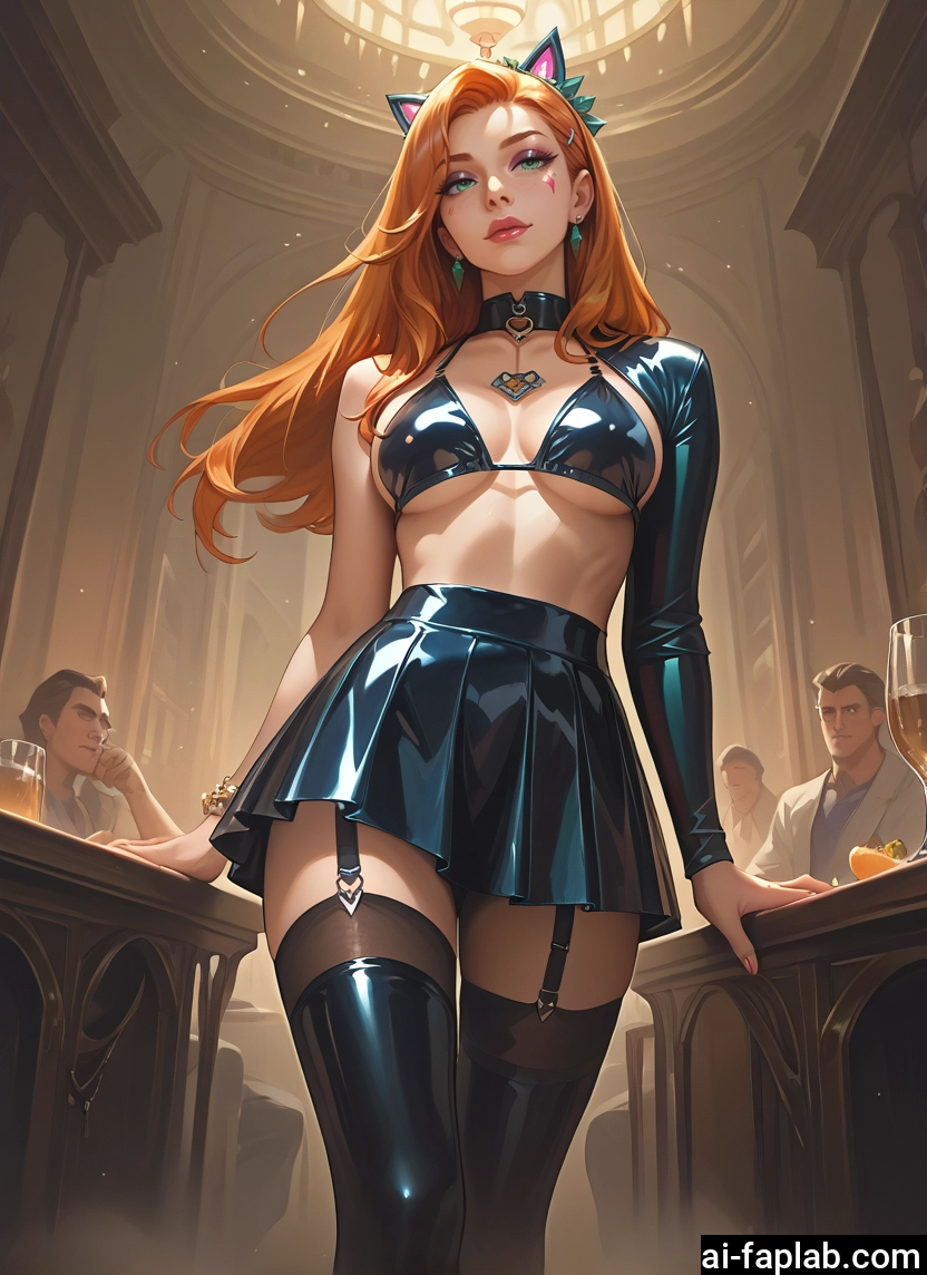 breasts, 1girl, thighhighs, jewelry, animal ears, skirt · Yamete.gg