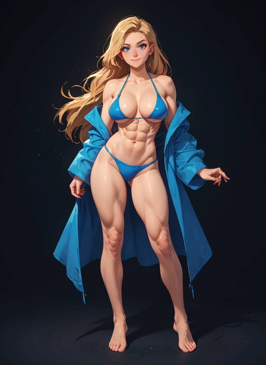 1girl, swimsuit, bikini, blonde hair, breasts, long hair · Yamete.gg
