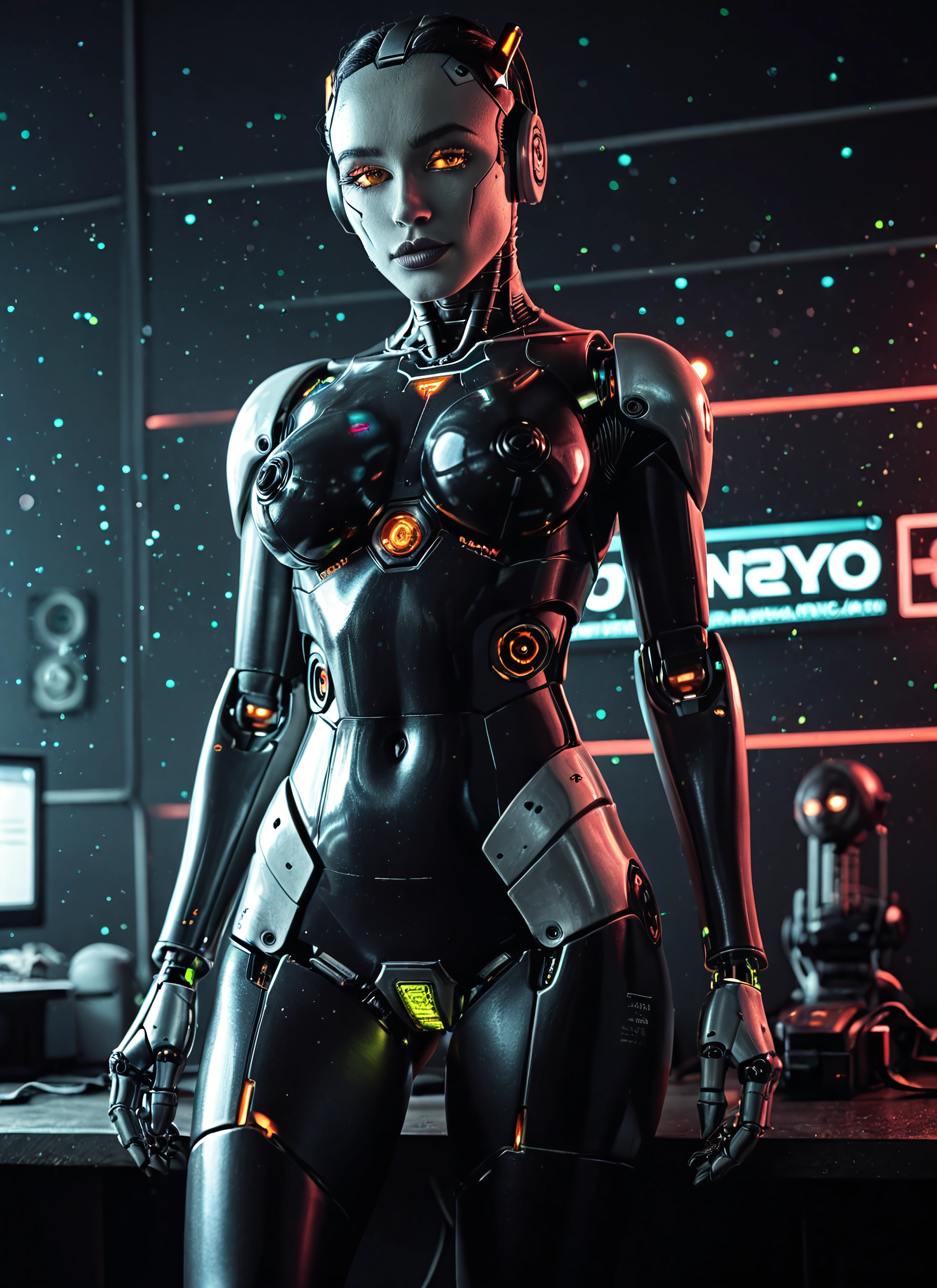 1girl, solo, breasts, looking at viewer, lips, science fiction · Yamete.gg
