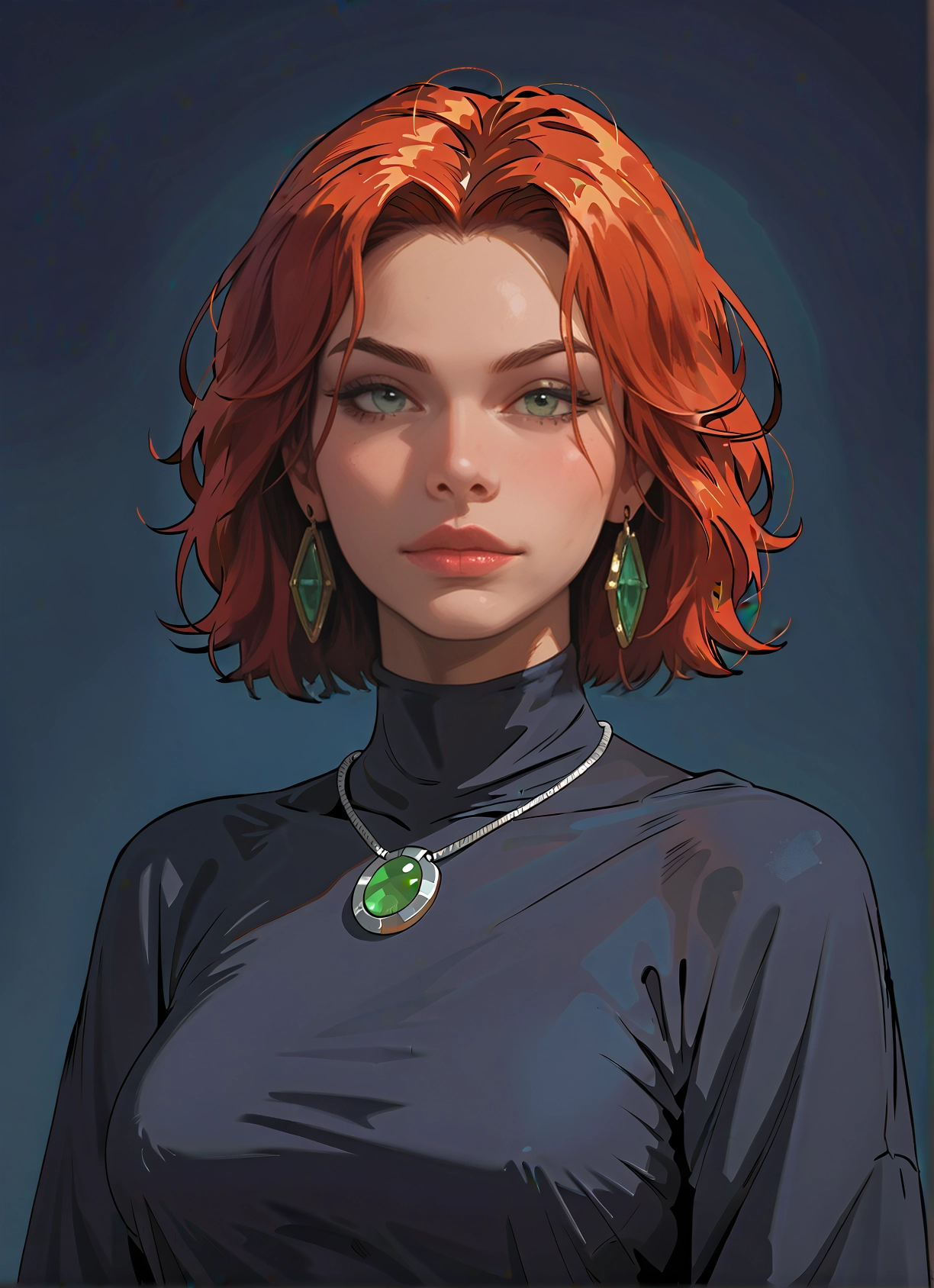 1girl, solo, jewelry, earrings, short hair, looking at viewer · Yamete.gg