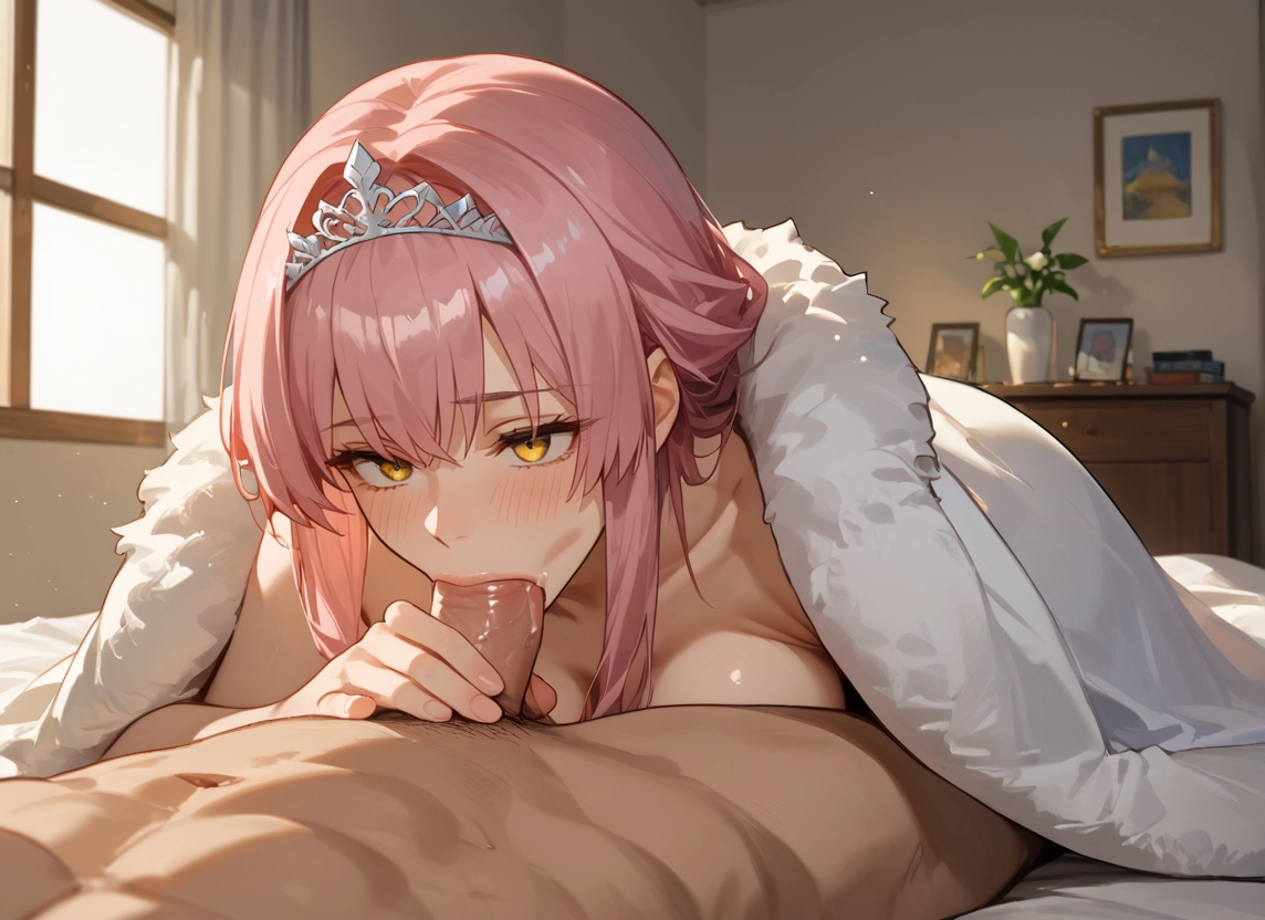 1girl, penis, oral, hetero, 1boy, fellatio · Yamete.gg