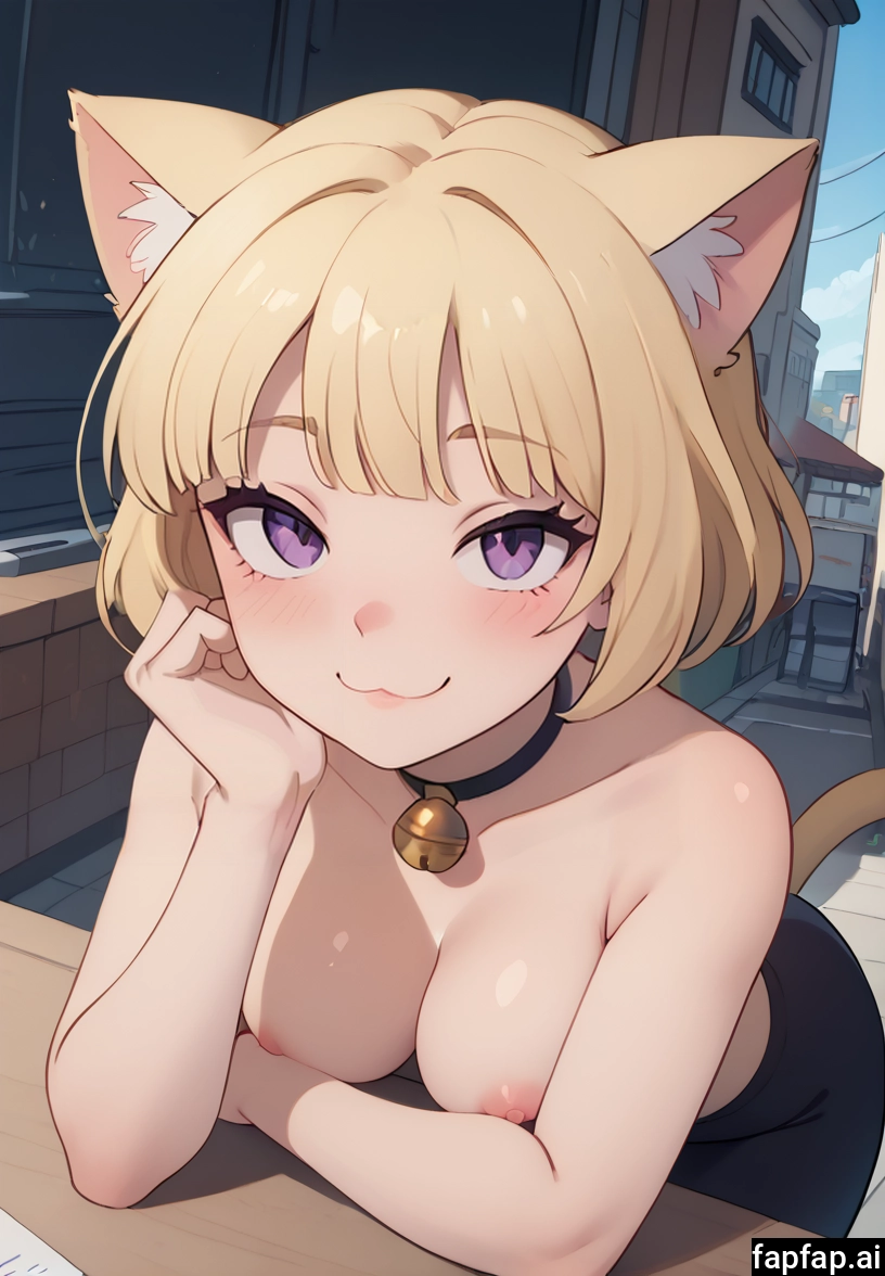 1girl, breasts, nipples, animal ears, solo, bell · Yamete.gg