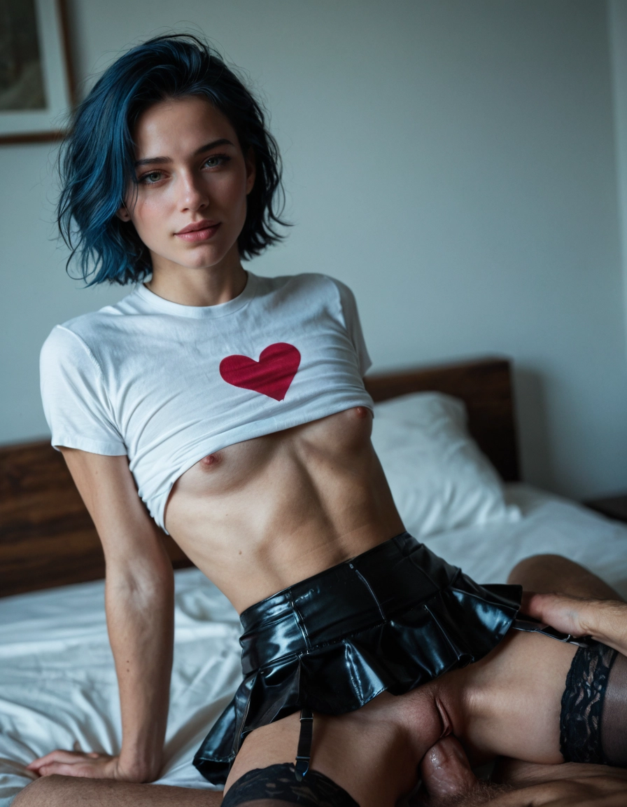 1girl, realistic, nipples, hetero, 1boy, thighhighs · Yamete.gg