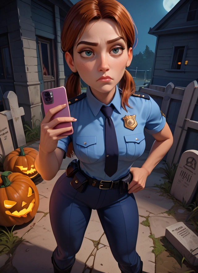 1girl, phone, uniform, police, solo, police uniform · Yamete.gg