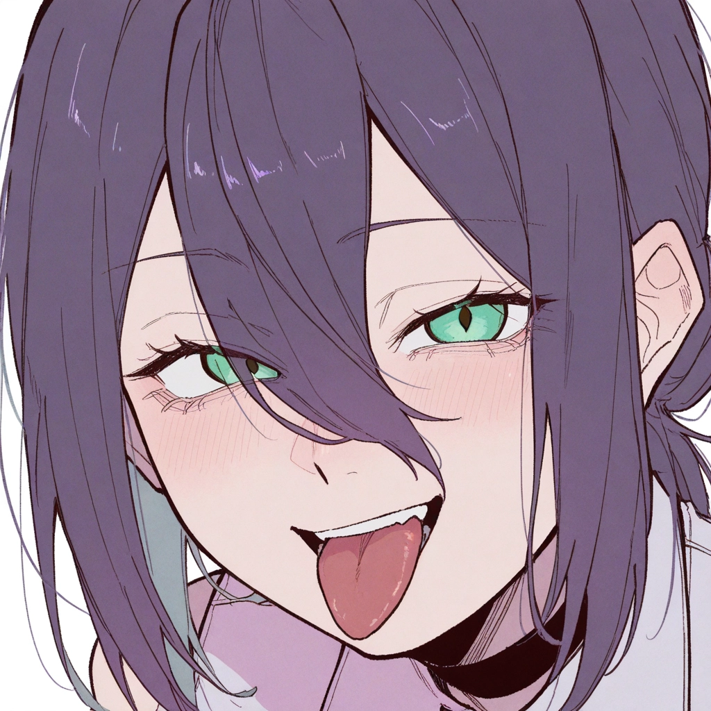 1girl, tongue, tongue out, solo, choker, looking at viewer · Yamete.gg
