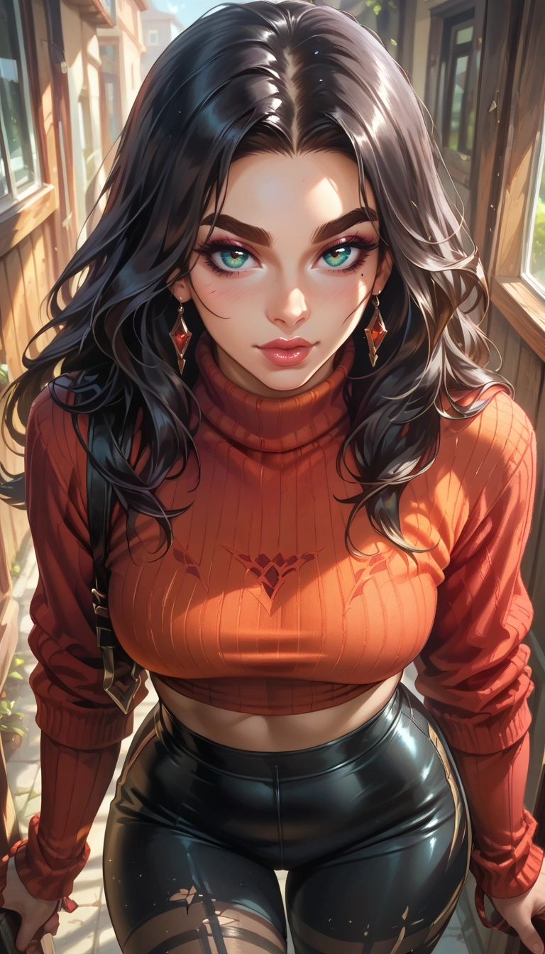 1girl, solo, long hair, earrings, jewelry, looking at viewer · Yamete.gg