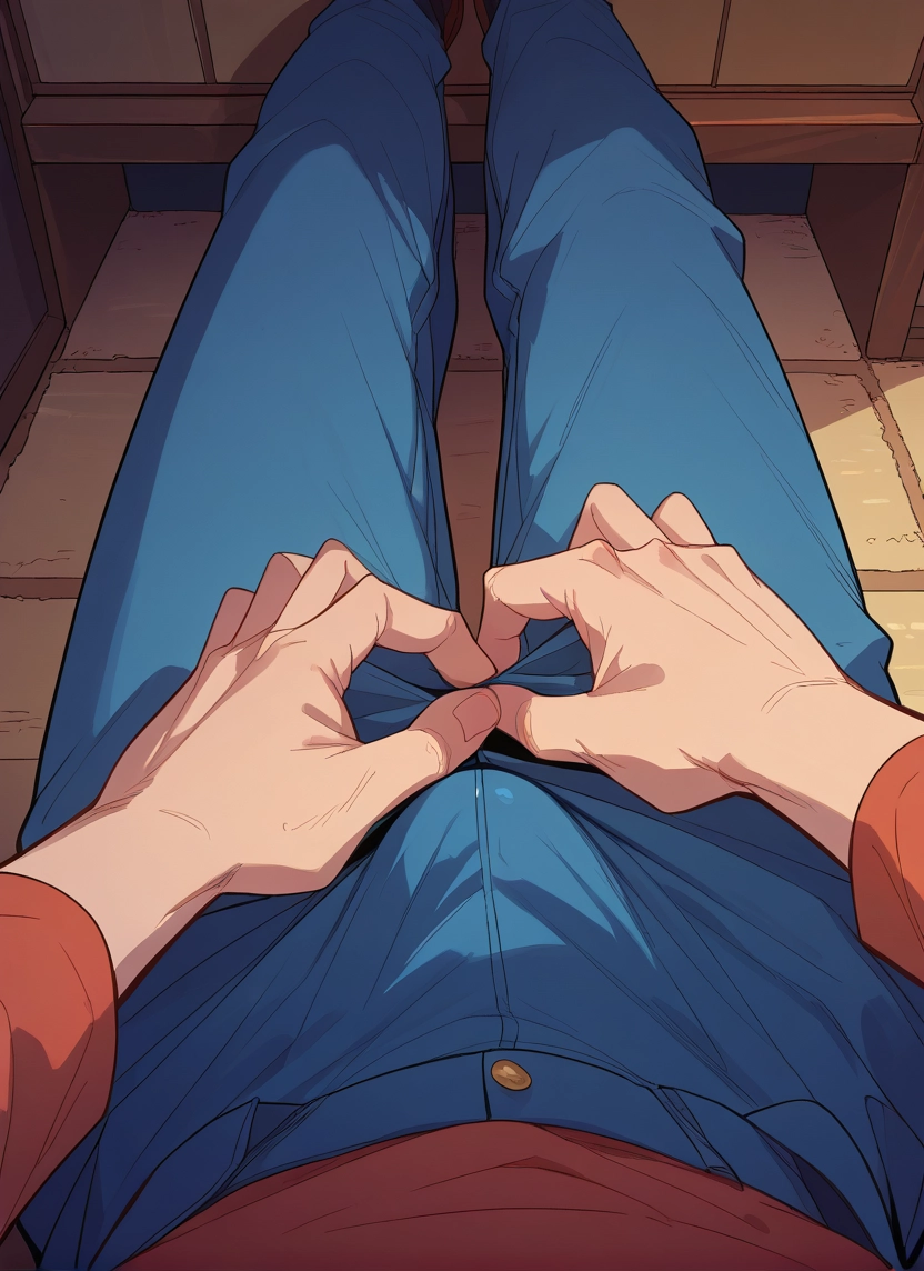 pants, male focus, pov, indoors, long sleeves, 1boy · Yamete.gg