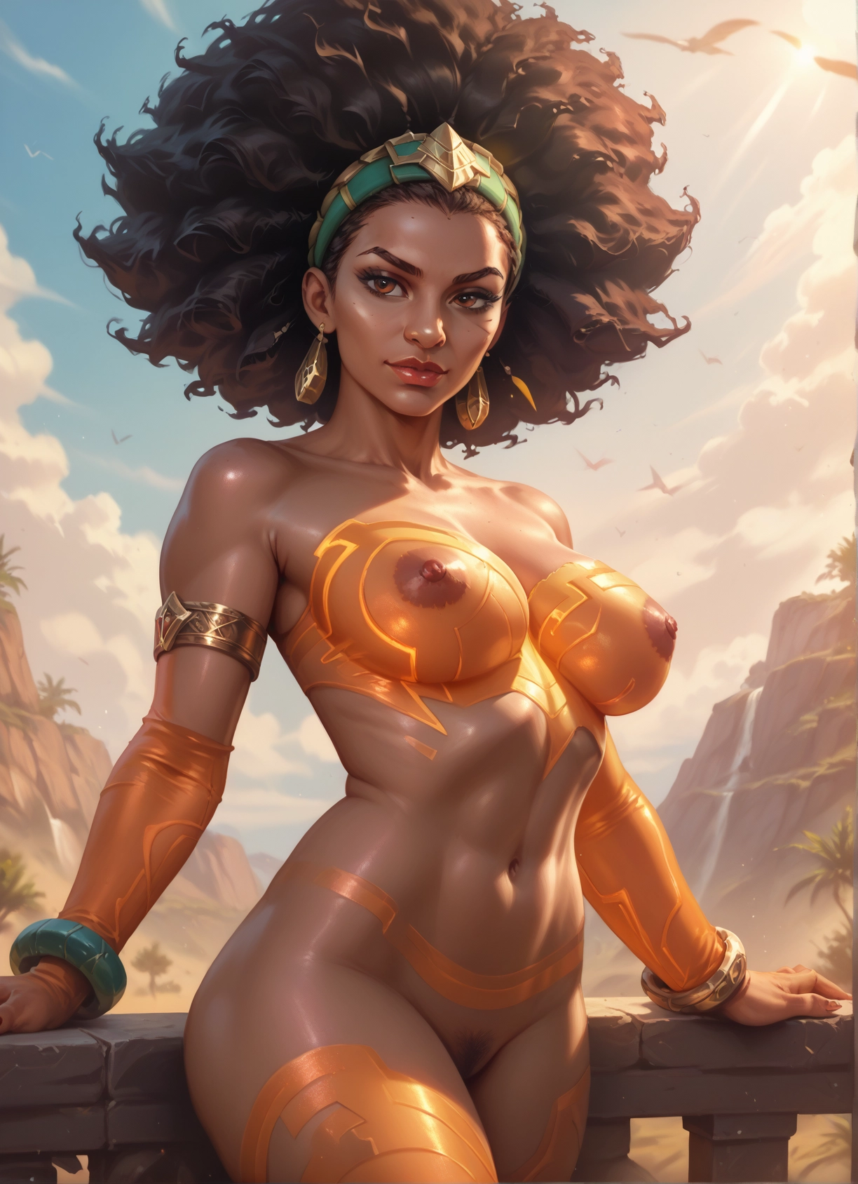 1girl, breasts, solo, nipples, pubic hair, female pubic hair · Yamete.gg