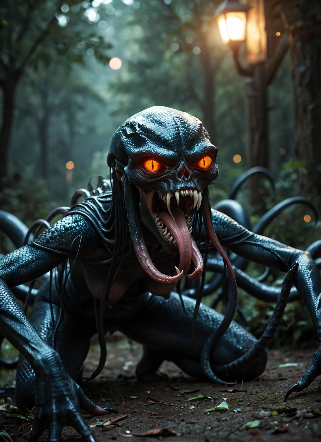 tongue, tongue out, teeth, solo, lamppost, long tongue · Yamete.gg