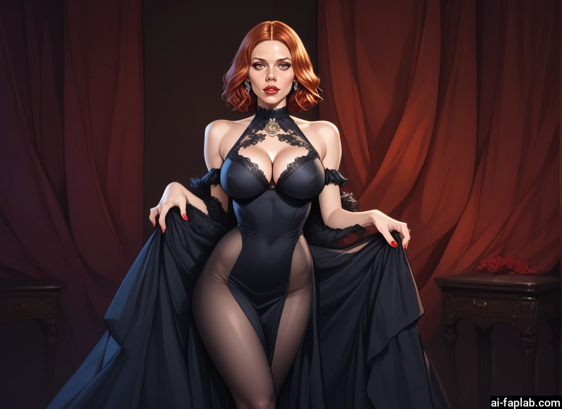 1girl, breasts, dress, solo, pantyhose, jewelry · Yamete.gg