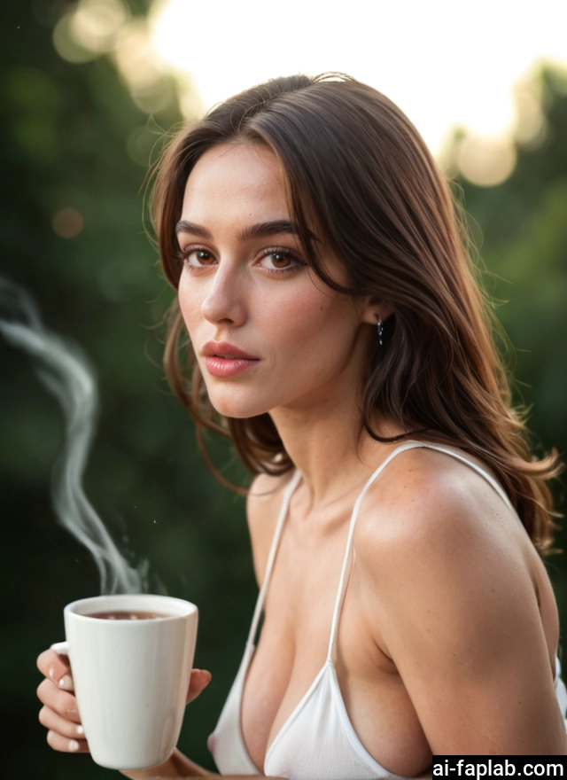 1girl, solo, breasts, cup, jewelry, earrings · Yamete.gg