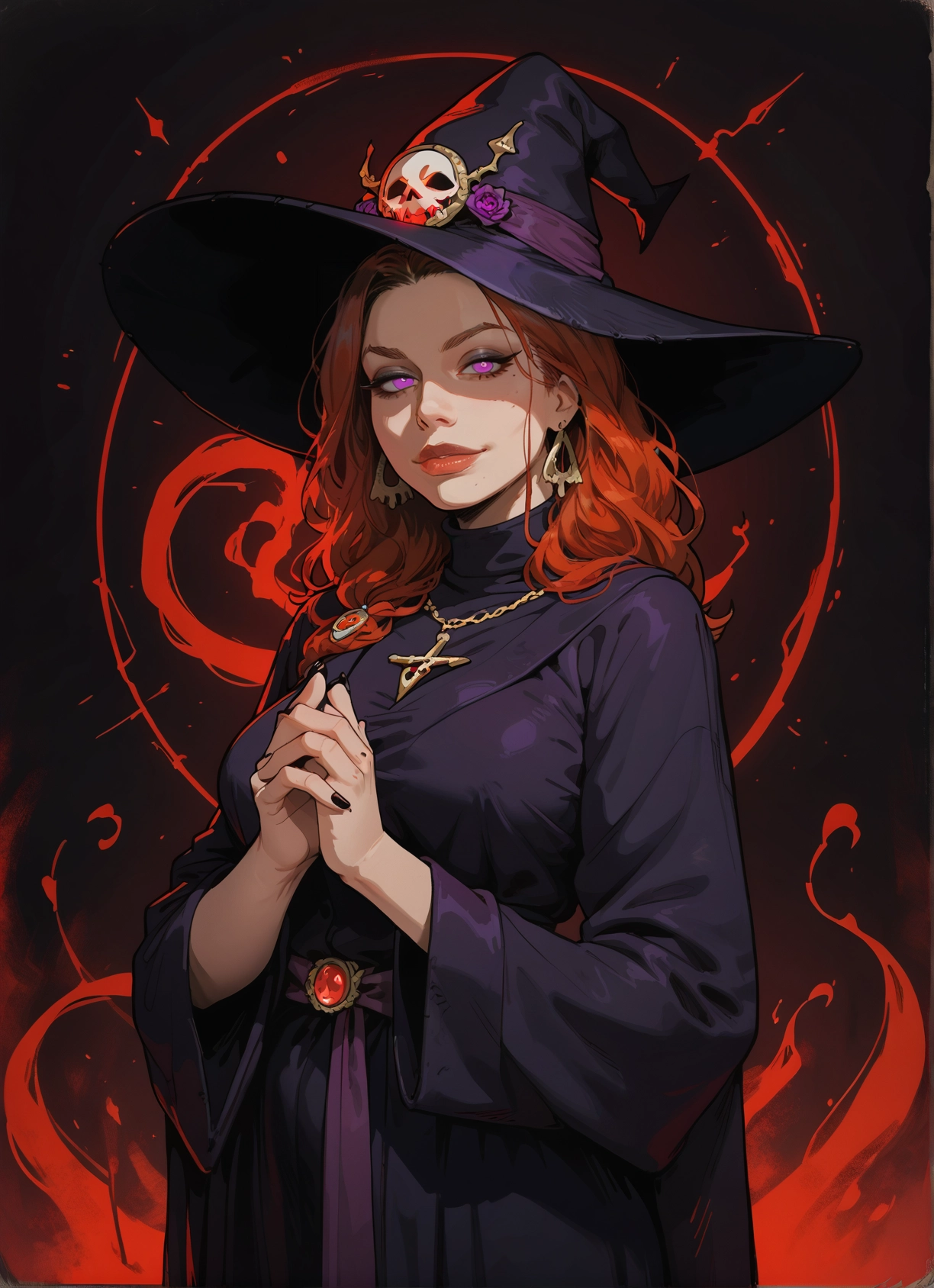 1girl, hat, witch hat, jewelry, solo, earrings · Yamete.gg