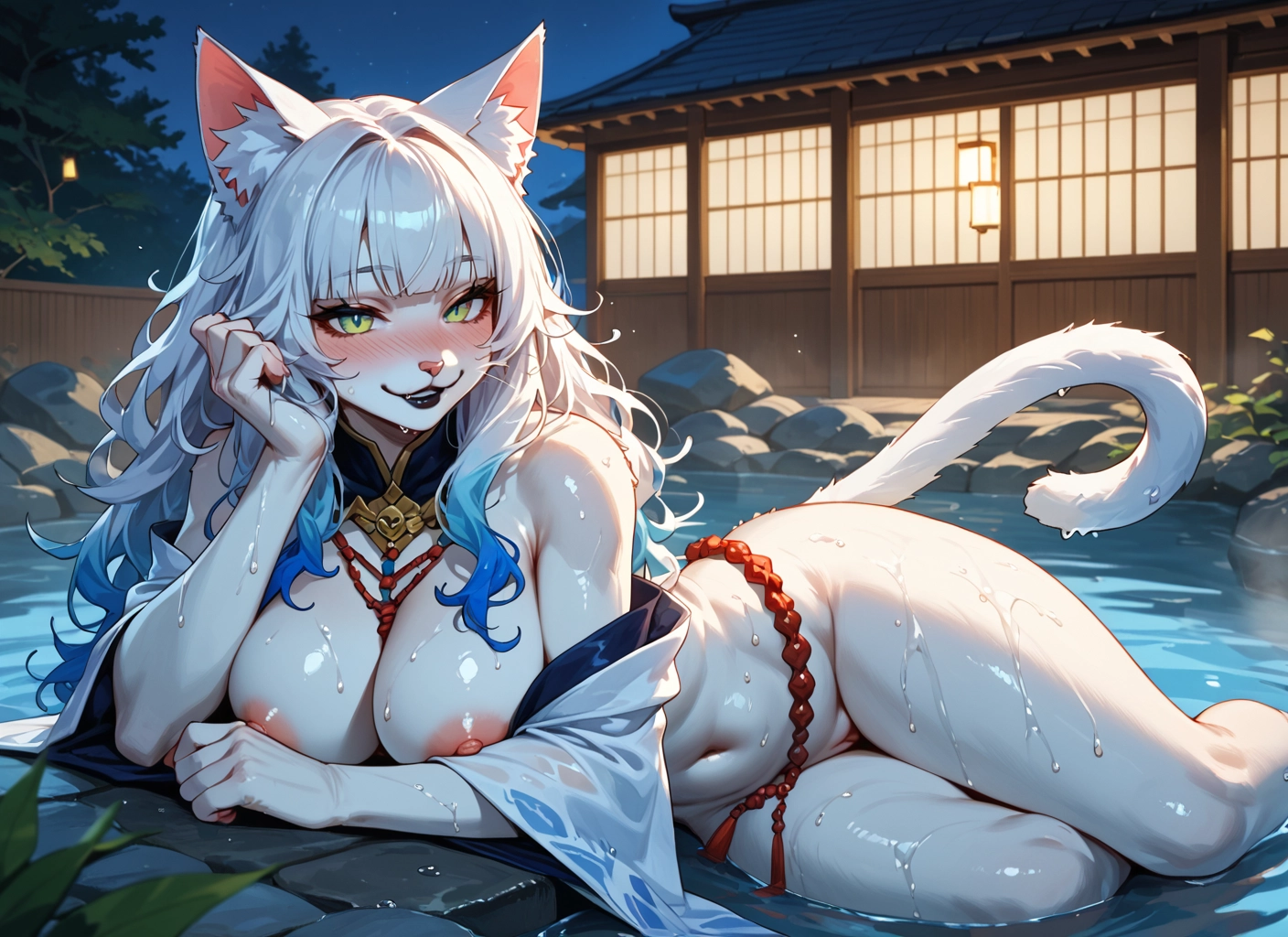 furry, 1girl, breasts, animal ears, tail, nipples · Yamete.gg