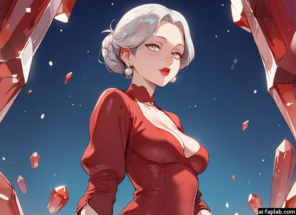 1girl, breasts, solo, jewelry, earrings, cleavage · Yamete.gg