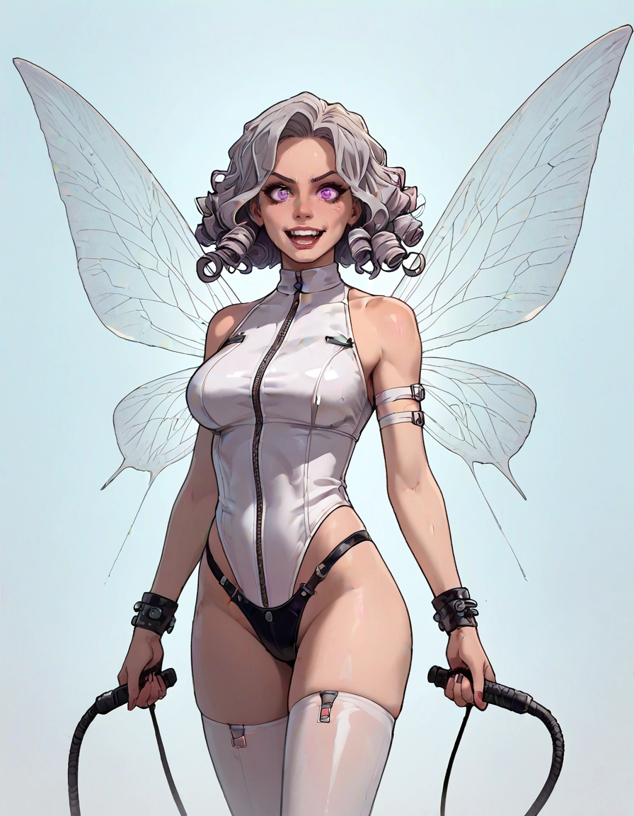 1girl, solo, wings, leotard, thighhighs, breasts · Yamete.gg