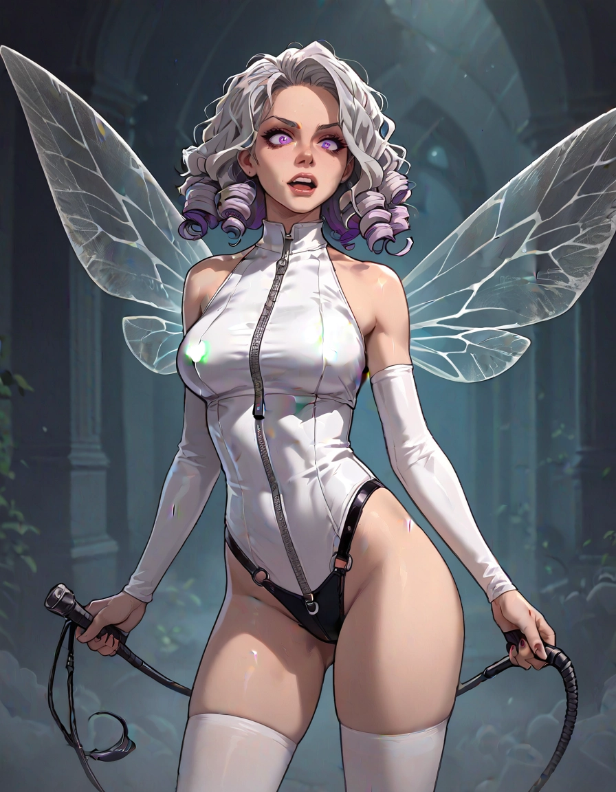 1girl, solo, wings, fairy wings, breasts, leotard · Yamete.gg